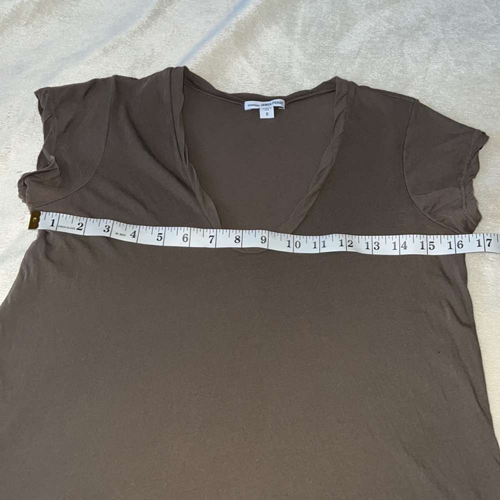 James Perse Deep V Neck T Shirt Size 0 - Picture 2 of 8